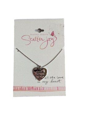 Kathy Davis Scatter Joy Create a Life You Love Heart Necklace New